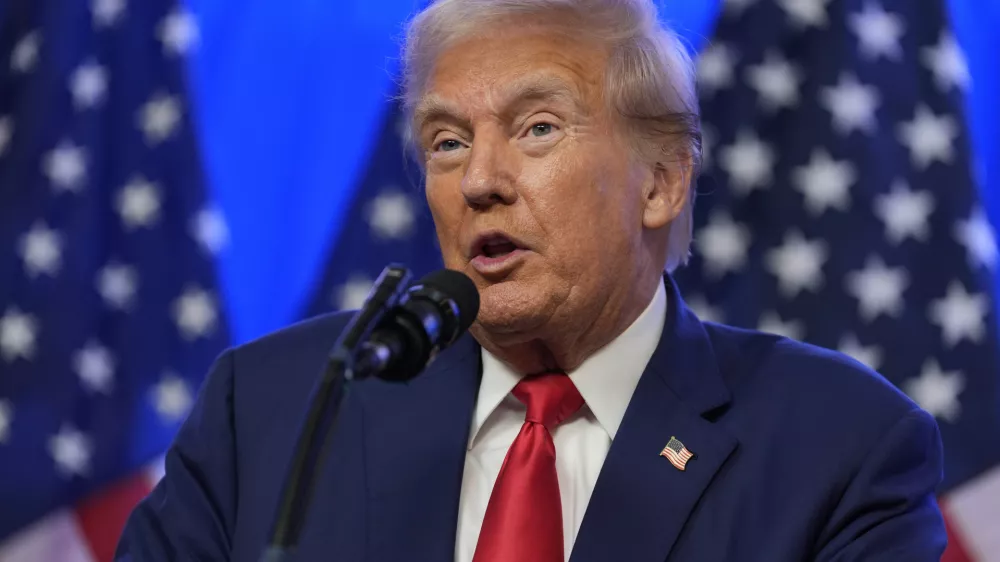 Republican presidential nominee former President Donald Trump speaks during an event on combating antisemitism at Trump National Golf Club, Thursday, Aug. 15, 2024, in Bedminster, N.J. (AP Photo/Julia Nikhinson)