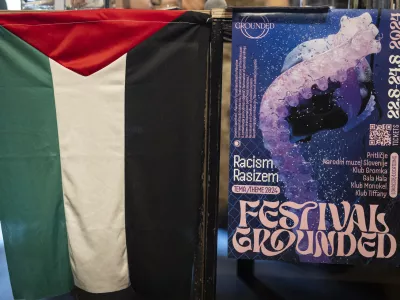 Ljubljana, Pritlicje.Novinarska konferenca pred Festivalom Grounded 2024, ki bo od 22. do 24. 8.