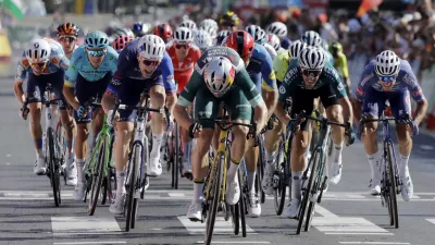 Cycling - Vuelta a Espana - Stage 7 - Archidona to Cordoba - Spain - August 23, 2024 Team Visma | Lease A Bike's Wout Van Aert wins stage 7 REUTERS/Jon Nazca