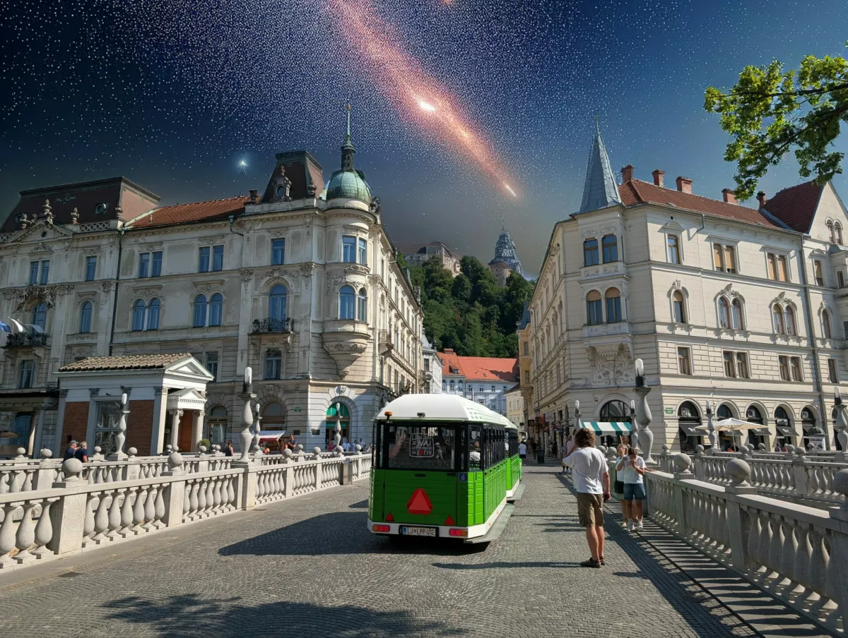 Meteor nad Ljubljano.