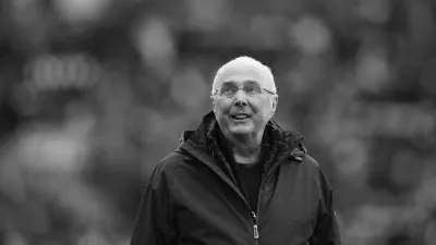 FILE - Former England manager Sven-Goran Eriksson loos around before the start of an exhibition soccer match between Liverpool Legends and Ajax Legends at Anfield Stadium, Liverpool, England, Saturday March 23, 2024. Eriksson the Swedish soccer manager who spent five years as England's first ever foreign-born coach, has died. He was 76, it was announced on Monday, Aug. 26, 2024. (AP Photo/Jon Super, File)