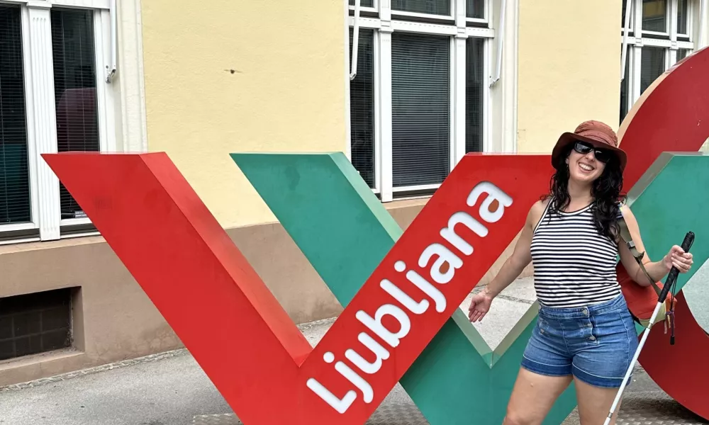 Catarina Rivera se je odzvala povabilu Turizma Ljubljana, med obiskom pa se je osredotočila na preverjanje prijaznosti in dostopnosti destinacij za osebe z oviranostmi. Foto: osebni arhiv