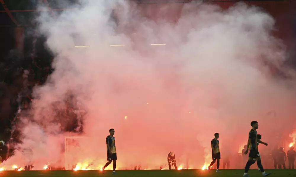 Izgredi na tekmi Olimpija - Rijeka