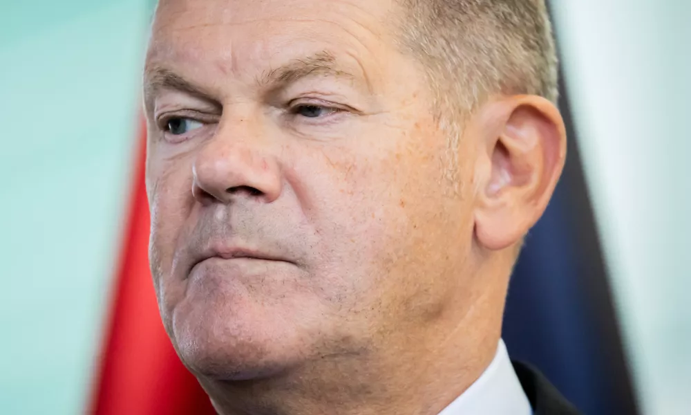 FILED - 28 August 2024, Berlin: German Chancellor Olaf Scholz takes part in a press conference at the Federal Chancellery. Scholz described election results in the German states of Thuringia and Saxony which saw surging support for the far-right Alternative for Germany (AfD) as "bitter." Photo: Christoph Soeder/dpa