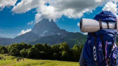 a view of the Pic du Midi d'Ossau in the French Pyrenees