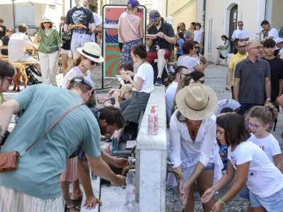 - 16.08.2024 - Turizem, turisti, vročina, Ljubljana //FOTO: Jaka Gasar