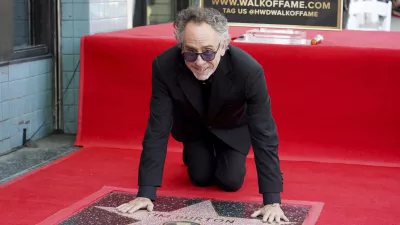 Tim Burton attends a ceremony honoring him with a star on the Hollywood Walk of Walk of Fame on Tuesday, Sept. 3, 2024, in Los Angeles. (Photo by Jordan Strauss/Invision/AP)