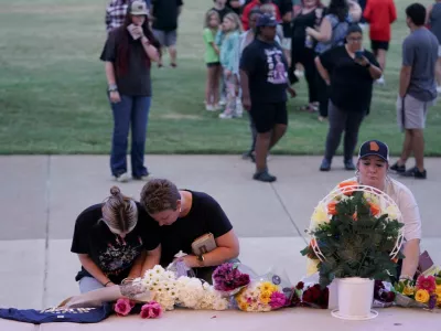 People attend a vigil at Jug Tavern Park following a shooting at Apalachee High School in Winder, Georgia, U.S. September 4, 2024. REUTERS/Elijah Nouvelage