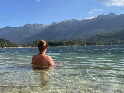 Alenka Bratušek se je še zadnjič letos okopala v Bohinjskem jezeru. F instagram