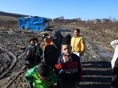 - februar 2024 - Lunik IX, romsko naselje, kjer živijo najsiromašnejši ljudje. Košice, Slovaška- romi, cigani, revščina, siromaštvo, geto //FOTO: Jaka GasarOPOMBA: ZA OBJEKTIV - REPORTAŽA