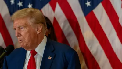 Republican presidential nominee and former U.S. President Donald Trump looks on during a press conference at Trump Tower in New York City, U.S., September 6, 2024. REUTERS/David Dee Delgado