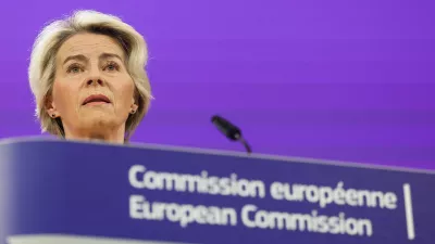 European Commission President Ursula von der Leyen attends a press conference on Former European Central Bank (ECB) chief Mario Draghi's report on EU competitiveness and recommendations, in Brussels, Belgium September 9, 2024. REUTERS/Yves Herman