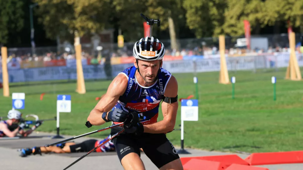 31.08.2024, Annecy, France (FRA):Jakov Fak (SLO) - Martin Fourcade Nordic Festival Biathlon, Annecy (FRA). www.nordicfocus.com. © Manzoni/NordicFocus. Every downloaded picture is fee-liable.