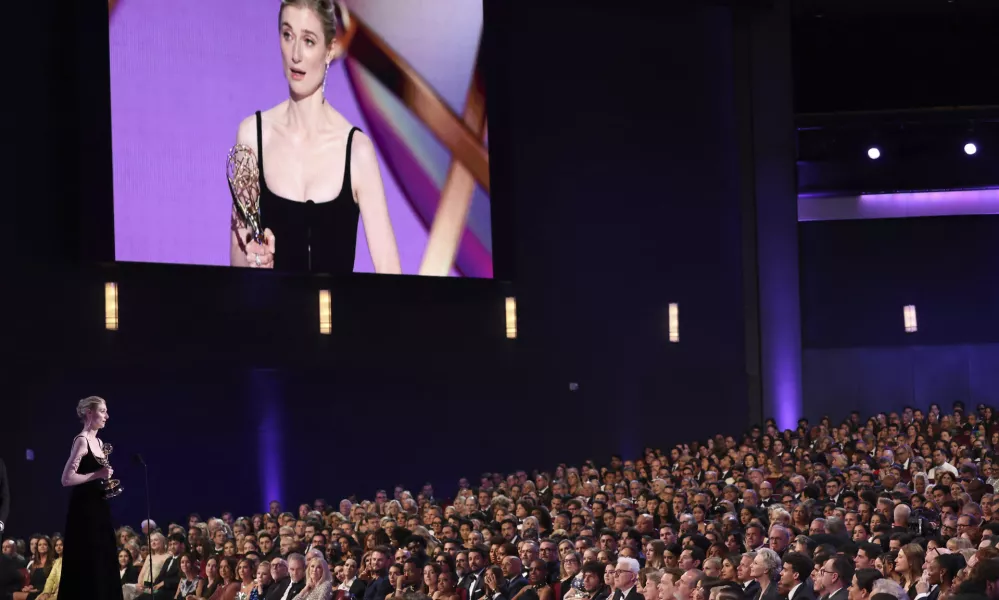 IMAGE DISTRIBUTED FOR THE TELEVISION ACADEMY – Elizabeth Debicki at the 76th Emmy Awards on Sunday, Sept. 15, 2024 at the Peacock Theater in Los Angeles. (Photo by Danny Moloshok/Invision for the Television Academy/AP Content Services)