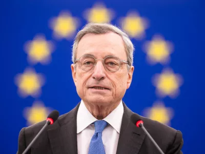 17 September 2024, France, Strassburg: Mario Draghi, former Prime Minister of Italy and former President of the European Central Bank (ECB), speaks during a plenary session of the European Parliament. Photo: Philipp von Ditfurth/dpa