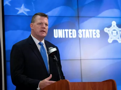 Ronald Rowe Jr., acting director of the U.S. Secret Service, speaks to journalists at the agency's headquarters in Washington, U.S., September 20, 2024. Ben Curtis/Pool via REUTERS