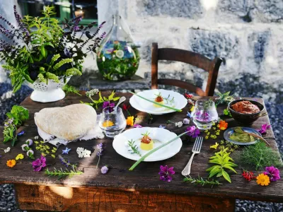 Na domačiji Belajevih boste med zgodbami o družinski tradiciji in pogovorom o blagodejnosti številnih zelišč lahko pomagali pripraviti tipično jed, ki ji te kraške rastlinice dajejo edinstven karakter. F visitkras