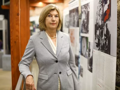 25.09.2024 - Marie-Janine Calic je odlična poznavalka Jugovzhodne Evrope, redna profesorica zgodovine Vzhodne in Jugovzhodne Evrope na Univerzi v Münchnu.FOTO: Luka Cjuha