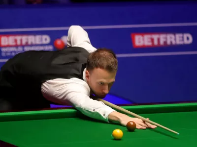 ﻿06 May 2019, England, Sheffield: English snooker player Judd Trump competes on the seventeenth day of the 2019 Betfred World Championship at The Crucible. Photo: Richard Sellers/PA Wire/dpa