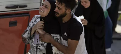 A woman reacts at the scene of an Israeli airstrike in the town of Maisara, north of Beirut, Wednesday, Sept. 25, 2024. (AP Photo/Bilal Hussein) / Foto: Bilal Hussein