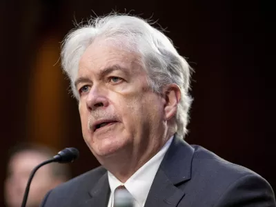 FILE - Central Intelligence Agency Director William Burns speaks during a Senate Intelligence Committee hearing to examine worldwide threats on Capitol Hill in Washington, March 8, 2023. President Joe Biden has elevated Burns to his Cabinet. It's a symbolic move that underscores the intelligence chief's influence and his work in U.S. support for Ukraine. (AP Photo/Amanda Andrade-Rhoades)