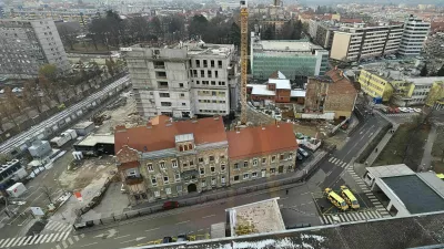 Maribor - UKC Maribor - Masarykova ulica - blok - Kirurška stolpnica - Gradbišče - oddelek za onkologijo - - Avtor Sašo Bizjak