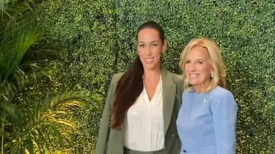 Tina Gaber se je družila z ženo ameriškega predsednika Jill Biden. F instagram Tine Gaber