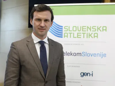 Primož Feguš, predsednik Atletske zveze Slovenije27.02.2023 – Atletska zveza Slovenije (AZS) - moška in ženska atletska reprezentanca pred odhodom na dvoransko evropsko prvenstvo v Turčiji. atleti - atletika //FOTO: Luka Cjuha