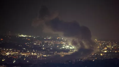 Smoke billows over Beirut's southern suburbs after a strike, amid ongoing hostilities between Hezbollah and Israeli forces, as seen from Sin El Fil, Lebanon, October 5, 2024. REUTERS/Amr Abdallah Dalsh