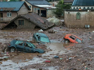 A drone view shows the aftermath of floods and landslides in the village of Donja Jablanica, Bosnia and Herzegovina, October 6, 2024.REUTERS/Marko Djurica