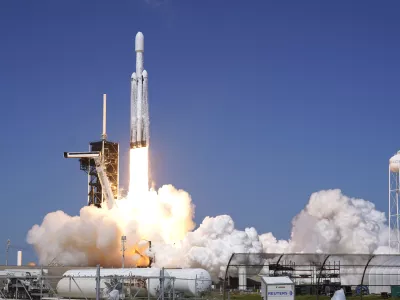 A SpaceX Falcon Heavy rocket with a NASA spacecraft bound for Jupiter lifts off from pad 39A at the Kennedy Space Center Monday, Oct. 14, 2024 in Cape Canaveral, Fla. (AP Photo/John Raoux)