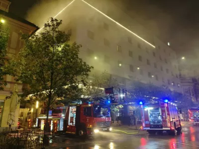 Požar v hotelu Slon. Foto: Jan Sladič