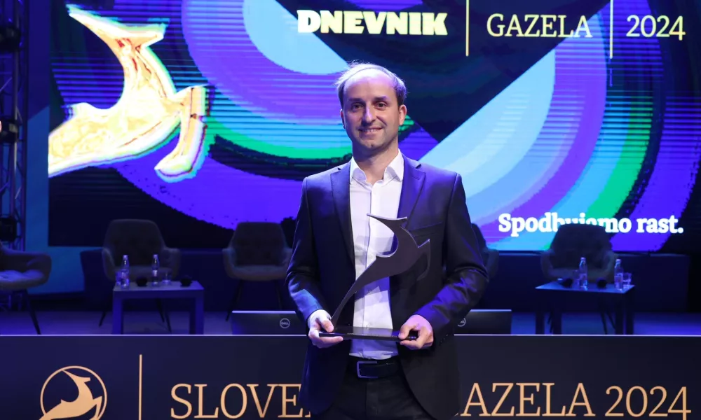 Andraž Krajnc, direktor podjetja Caretronic, bronaste gazele 2024. Foto: Jaka Gasar