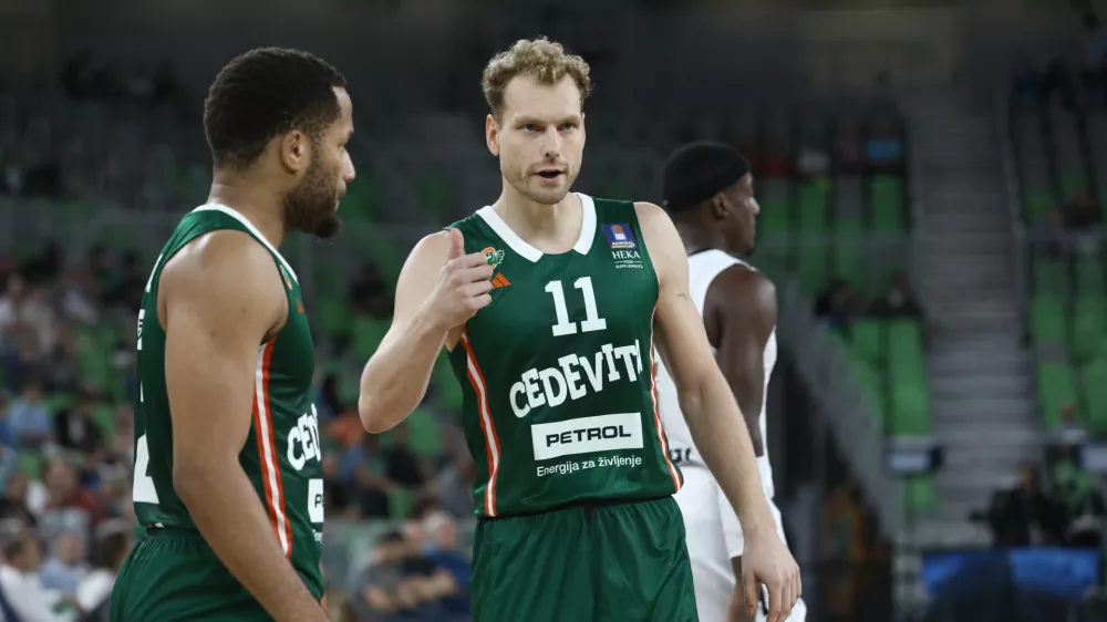 Jaka Blažič29.09.2024 - Košarka Cedevita Olimpija - Dubaj v drugem krog regionalne liga ABA.FOTO: LUKA CJUHA