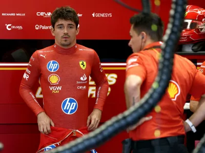 Formula One F1 - Sao Paulo Grand Prix - Autodromo Jose Carlos Pace, Sao Paulo, Brazil - November 1, 2024 Ferrari's Charles Leclerc before practice REUTERS/Carla Carniel