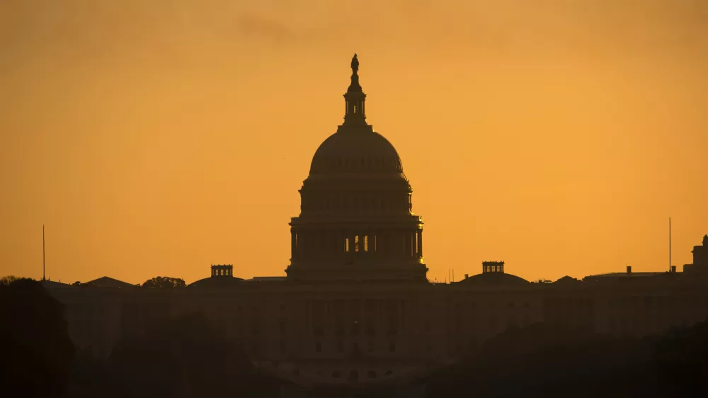 The U.S. Capitol, is seen on sunrise in Washington, Tuesday, Nov. 5, 2024. (AP Photo/Jose Luis Magana)