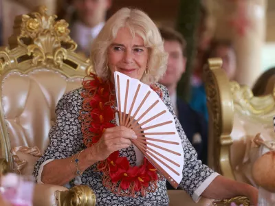 FILE PHOTO: Britain's Queen Camilla visits Siumu village, Samoa, October 26, 2024. Ian Vogler/Pool via REUTERS/File Photo