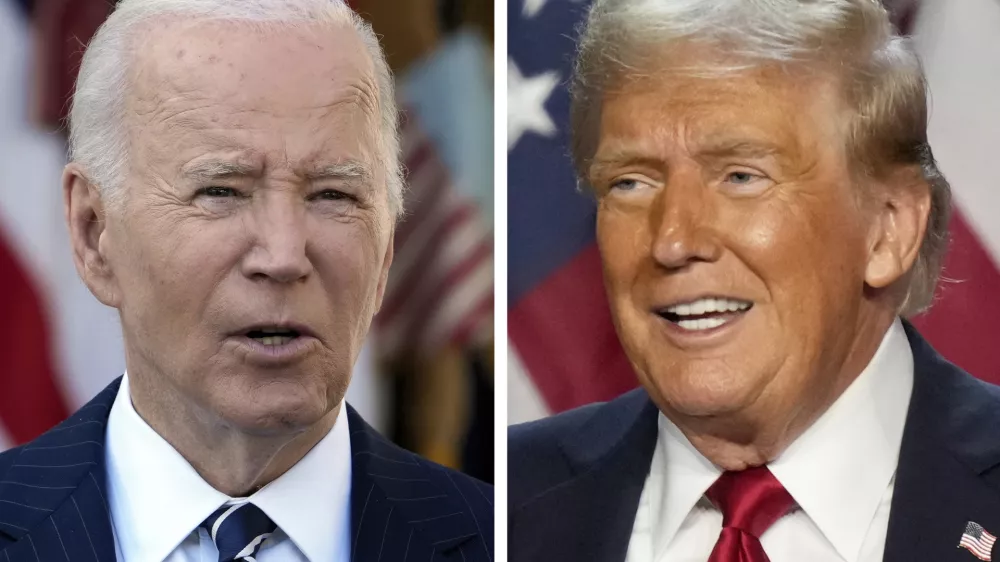 This combo image shows President Joe Biden, left, and President-elect Donald Trump, right. (AP Photo/Susan Walsh, left; Alex Brandon, right)