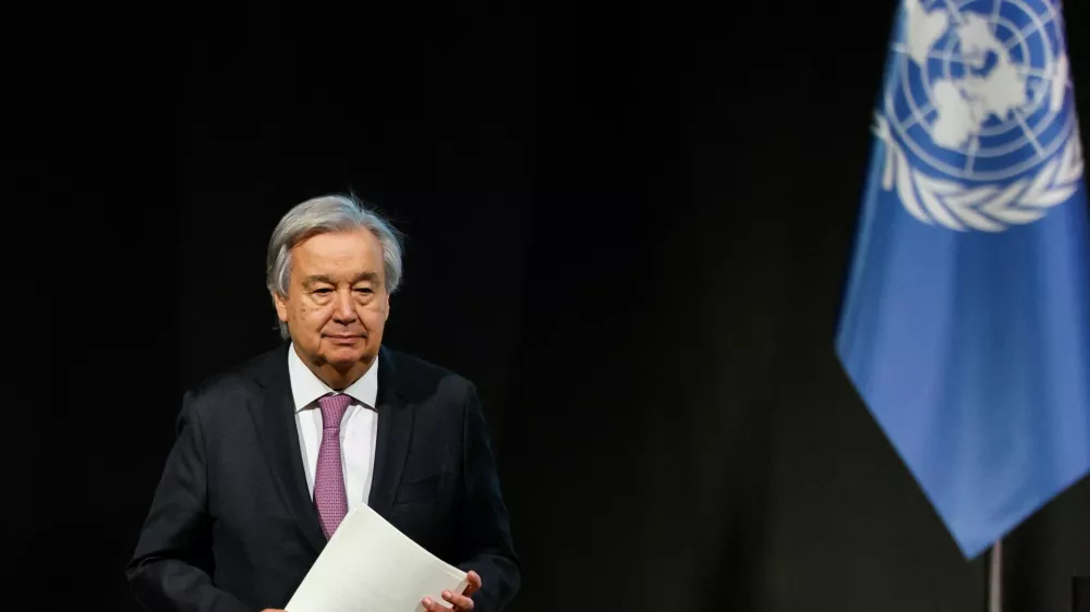 U.N. Secretary General Antonio Guterres attends the Leaders' Summit of The Small Island Developing States on Climate Change at the United Nations climate change conference COP29, in Baku, Azerbaijan November 13, 2024. REUTERS/Maxim Shemetov