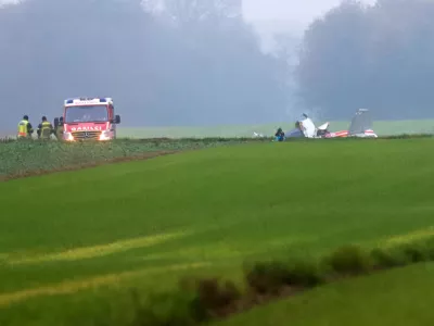 Letalska nesreča v Gančanih pri Beltincih.