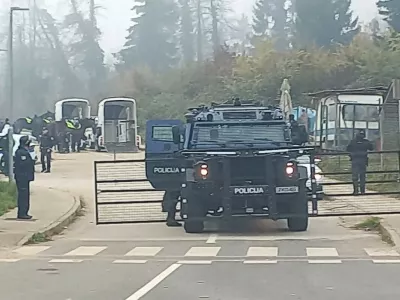 Žabjak, policijsko posredovanje. Foto: Komunala Novo mesto