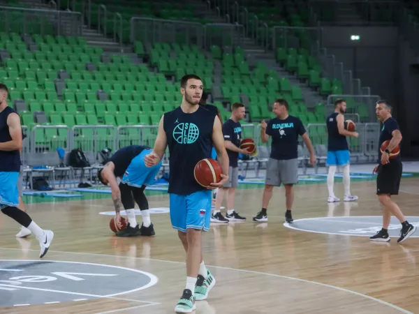 - Bine Prepelič.- 27.04.2024. Trening slovenske košarkarske reprezentance pred odhodom na kvalifikacijski turnir za Olimpijske igre v Grčiji. //FOTO: Bojan Velikonja