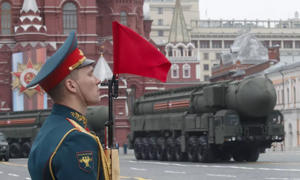 ﻿Russian servicemen drive Yars RS-24 intercontinental ballistic missile systems during the Victory Day parade, which marks the anniversary of the victory over Nazi Germany in World War Two, in Red Square in central Moscow, Russia May 9, 2019. REUTERS/Maxim Shemetov - UP1EF590N8Q46