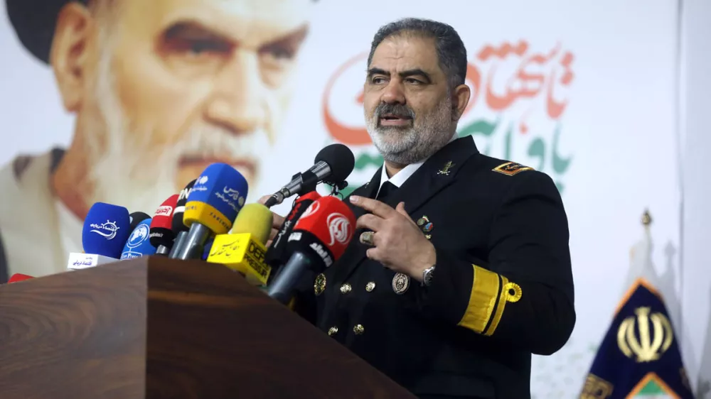 23 November 2024, Iran, Tehran: Commander of the Islamic Republic of Iran's Army Navy, Rear Admiral Shahram Irani, speaks during a press conference in Tehran. Photo: Iranian Army Office/ZUMA Press Wire/dpa