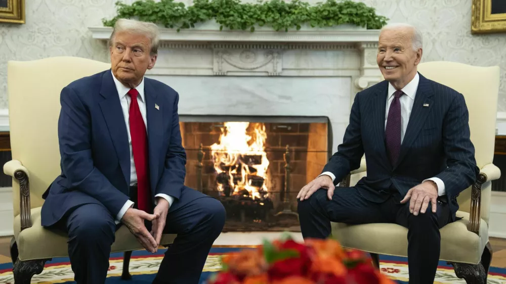 President Joe Biden meets with President-elect Donald Trump in the Oval Office of the White House, Wednesday, Nov. 13, 2024, in Washington. (AP Photo/Evan Vucci) / Foto: Evan Vucci