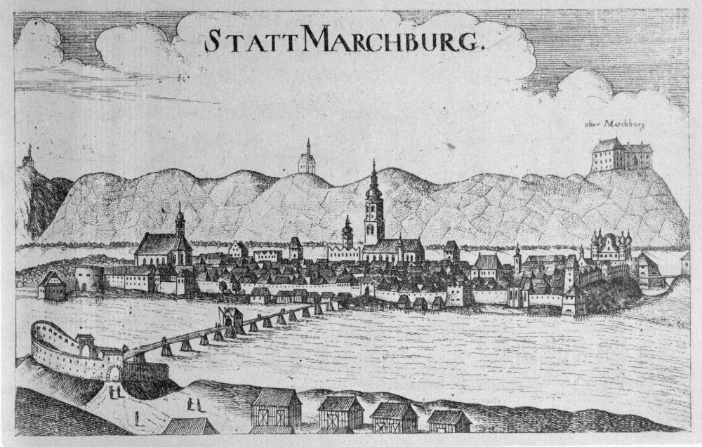 Maribor, Georg Matthäus Vischer, Styriae Ducatus Fertilissimi Nova Geographica Descriptio, bakrorez, Gradec 1678 / Foto: Wikipedija / Foto: Wikipedija