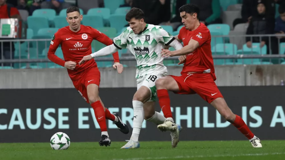 28.11.2024 - nogomet - stadion Stožice - Olimpija - Larne konferenčna ligaFOTO: LUKA CJUHA