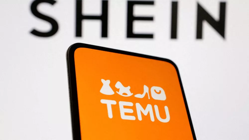 FILE PHOTO: Shein and Temu logos are seen in this illustration taken August 22, 2024. REUTERS/Dado Ruvic/Illustration/File Photo