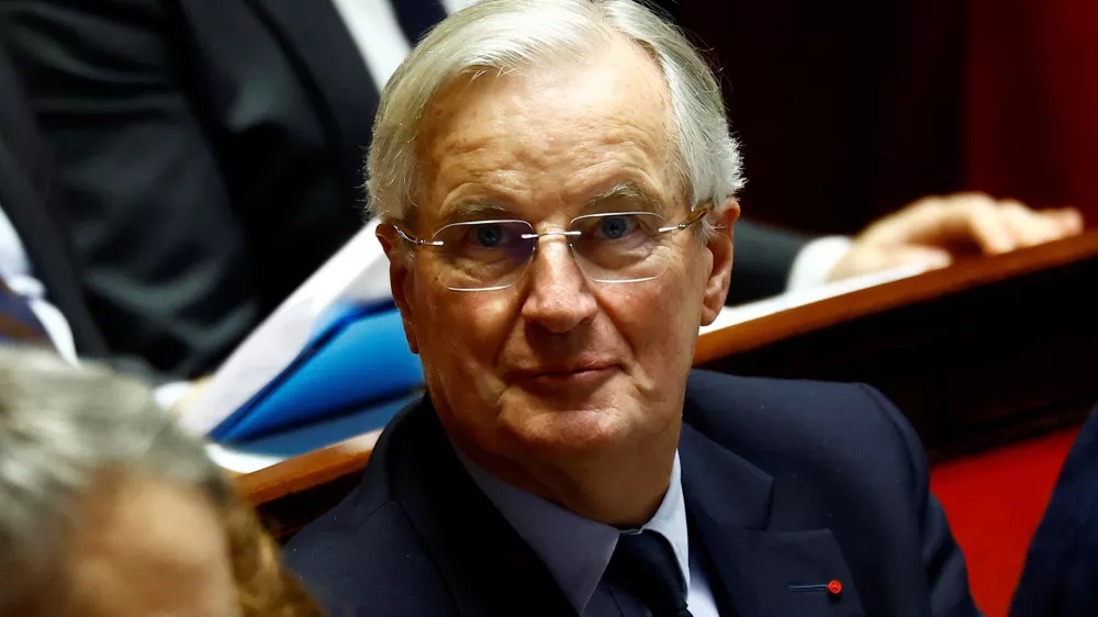 French Prime Minister Michel Barnier attends the questions to the government session at the National Assembly in Paris, France, December 3, 2024. REUTERS/Sarah Meyssonnier