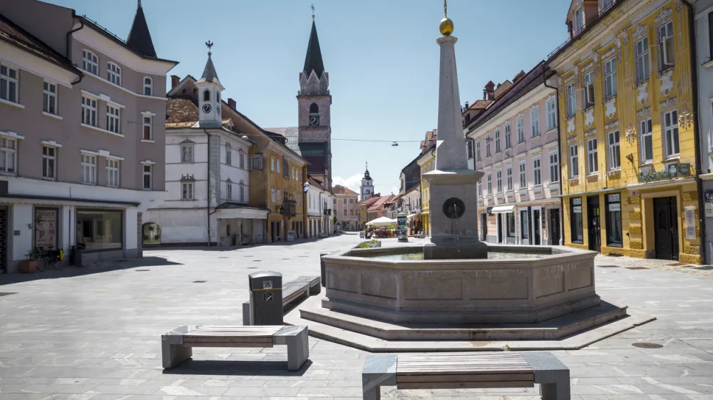 Center of Kranj town, Slovenia